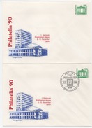 DDR Philaitelia'90 Ganzsache PU 17 Kongreßhalle Postfrisch Und Ersttagsstempel; Private Postal Stationery MNH + FDC - Privé Briefomslagen - Ongebruikt