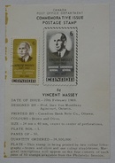 Kanada Vicent Massey  Francobollo Commemorativo - Variétés Et Curiosités