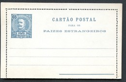 PONTA DELGADA Letter Card #A5  65 Reis Mint 1899 - Ponta Delgada