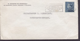 Belgium EL MINISTRO De VENEZUELA Slogan Flamme 'Visitez Le Salon D'Alimentation' BRUSSEL 1938 Cover Lettre - Werbestempel