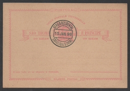AFRICA OCCIDENTAL - SAO THOME / 1898 ENTIER POSTAL OBLITERE (ref 4782) - Portugees-Afrika