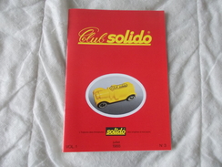 Club Solido Catalogue 1988 N° 3 - Modélisme