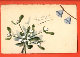 IBQ-20 Bon Noël Branche De Gui Et Cloche.  Cachet 1909 - Autres & Non Classés