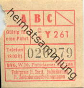 Deutschland - Berlin - BVG Fahrschein 1962 - Europa
