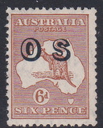 Australia O133 1931-47 Kangaroos CofA Watermark 6d Chestnut 132 Mint Never Hinged - Neufs