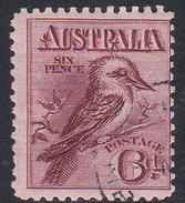 Australia SG 19 6d Engraved Kookaburra Used - Oblitérés