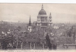 London, St Paul's Cathedral And Ciry Birds Eye View (pk34488) - St. Paul's Cathedral