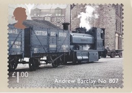 Carte Britannique Neuve, Locomotive à Vapeur écossaise (issued By Royal Mail On 8 March 2012) - Stations - Met Treinen