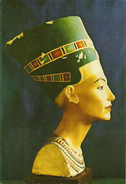 Egitto, Egypt, Painted Limestone Bust Of Queen Nefertiti, Busto Regina Nefertiti - Persons