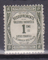 N° 43 Taxes 1c Olive:  Beau Timbre Neuf Très Légère Charnière - 1859-1959.. Ungebraucht