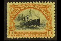 1901  10c Yellow Brown And Black Ocean Liner, Sc 299, Very Fine NHM. For More Images, Please Visit... - Sonstige & Ohne Zuordnung