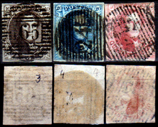 Belgio-129 - 1849-50: Yvert & Tellier N. 3, 4, 5 (o) Used - Senza Difetti Occulti. - 1849-1850 Medallones (3/5)