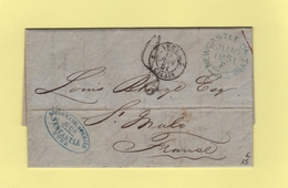 New Castle  On Tyne - Entree Par Calais - 16 Juin 1851 - ...-1840 Prephilately