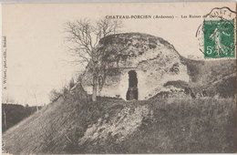 08 Ardennes Château-Porcien 1908 Les Ruines Du Donjon Peu Animée  éditeur A.Wilmet à Rethel - Chateau Porcien