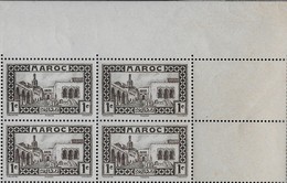 1933 - 34  Maroc  N° 128 à 133  Nf**  MNH . Bloc De 4  Coin De Feuille. - Neufs