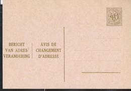 Carte Neuve N°  11. II. NF  40 C Olive - Avis Changement Adresse