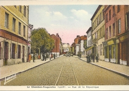 42   LE   CHAMBON    FOUGEROLLES   RUE  DE  LA  REPUBLIQUE - Le Chambon Feugerolles