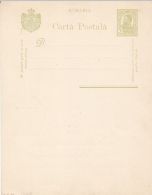 5173FM- KING CHARLES 1ST, POSTCARD STATIONERY WITH ANSWER CARD, UNUSED, ROMANIA - Briefe U. Dokumente