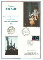 THEME ESPACE: Doc. Philat. Vol Franco-soviétique Mission ARAGATZ, 4 Mars 1989, TB - Sonstige & Ohne Zuordnung