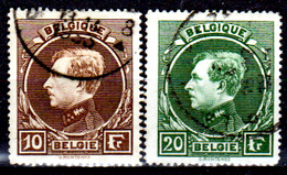 Belgio-176 - 1929: Yvert & Tellier N. 289, 290 (o) Used - Dentellato 14,5 (Tiratura Di Parigi) - Senza Difetti Occulti. - 1929-1941 Grande Montenez