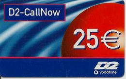 CARTE-PREPAYEE-ALLEMAGNE-25€-VODAFONE-D2-CALLNOW-02/04-TBE - Cellulari, Carte Prepagate E Ricariche