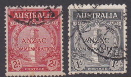 Australia SG 154-155 1935 ANZAC Commemoration Used Set - Oblitérés