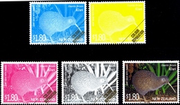 FLIGHTLESS BIRDS-KIWI-COLOR SEPARATION-ERROR-TRIALS-SET OF 5-JOINT ISSUE WITH FRANCE-NEW ZEALAND-2000-SG-2375-MNH-PA-06 - Kiwi