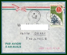 Madagascar Lettre 1986 >  France Espace Apollo 14 Space - Afrique