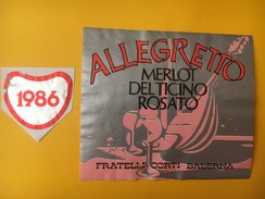 4047 - Allegreto Merlot Del Ticino 1986 Suisse - Muziek & Instrumenten