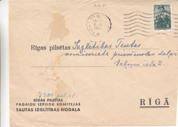 Russie - Lettonie - Lettre De 1941 - Oblitération Riga - Exp Vers Riga - Briefe U. Dokumente