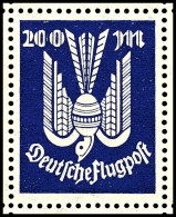 200 Mark Flugpost, Plattenfehler II "rechter Bogen Der 0 Fehlt" Innerhalb Einer Einheit Mit 8 Normalmarken,... - Other & Unclassified