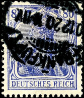 30 - 80 Pfg. Germania In Type I, Gestempelt, Geprüft Infla, Mi. 245,-, Katalog: 144/49I O30 - 80 Pfg.... - Other & Unclassified