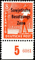 1948, 8 Pf. Mit Plattenfehler "verlängertes W", Tadellos Mit Unterrand, Mi. 200,-, Katalog: 184VIII... - Other & Unclassified