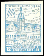 12+18 Pf. Graublau, Wz.Y, Ungezähnt, Tadellos Postfrisch, Gepr. Ströh BPP, Mi. 2.000.-, Katalog: 163BYb... - Other & Unclassified