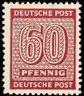 60 Pf. Schwärzlichbraunkarmin, Tadellos Postfrisch, Gepr. Ströh BPP, Mi. 500.-, Katalog: 137Ywb **60... - Other & Unclassified