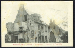 RENINGHE - Puinen/ruines - De Pastorij / Le Presbytère - Circulé - Circulated - Gelaufen - 1919. - Lo-Reninge