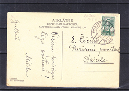 Russie - Lettonie - Carte Postale De 1941 - Oblit Gulbene - Exp Vers Staicele - Lettres & Documents