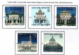 VATICANO / VATIKAN 2000  AUTOMATICI: BASILICHE Serie Usata / Used - Used Stamps