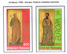 VATICANO / VATIKAN 1998  EUROPA CEPT  Serie   Usata / Used - Used Stamps