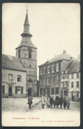 +++ CPA - FLORENNES - Eglise - Café De La Régence - Carte Animée   // - Florennes