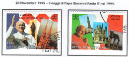 VATICANO / VATIKAN 1995  VIAGGI DEL PAPA  Serie Usata / Used - Used Stamps