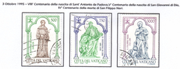 VATICANO / VATIKAN 1995  SANTI Serie Usata / Used - Used Stamps