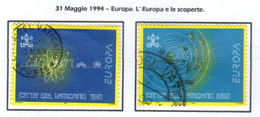 VATICANO / VATIKAN 1994  EUROPA CEPT Serie Usata / Used - Used Stamps