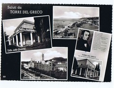 TORRE DEL GRECO ( NAPOLI ) SALUTI - VEDUTINE - EDIZ. ALTERIO 1957 ( 691 ) - Torre Del Greco