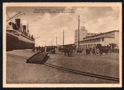 A3601 - Alte Ansichtskarte - Bremerhaven - Hafen Dampfer - Columbus Pier - Schwarz - TOP - Bremerhaven