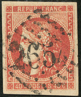 No 48g, Nuance Foncée, Obl Gc. - TB - 1870 Uitgave Van Bordeaux