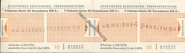 Deutschland - Stadtwerke Regensburg - Verkehrsbetriebe 7-Fahrten-Karte Erwachsene DM 5.- - Europa