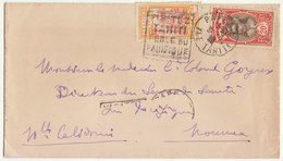 ESC 65c  O. Daguin  Papeete Ile Tahiti ->  Nouméa Nouvelle Calédonie 1938 - Covers & Documents