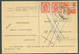 Carte Affranchie D'un Timbre Fiscal à 20 Centimes + 2 Timbres Obl. Sc VERVIERS 15-II-1949 .  Original Et TB 11769 - Documentos