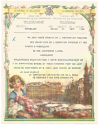 BELGIQUE TELEGRAMME ILLUSTRE MODELE B. 10 - Timbres Télégraphes [TG]